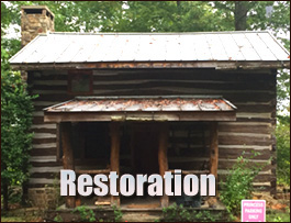 Historic Log Cabin Restoration  Holly Ridge, North Carolina